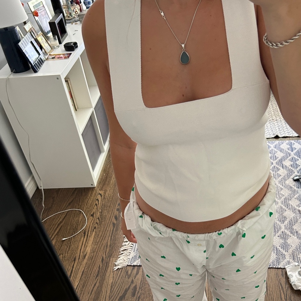 White knit top